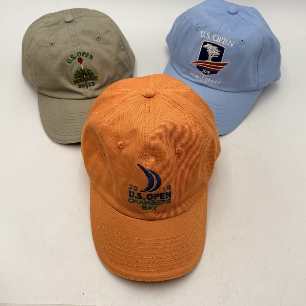 Lot 3 USGA U.S. Open Member Hats Pebble Beach 2019 Merion Chambers Bay